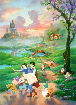 Disney Werke - schneeweiß und Prinz Karikatur für Kinder
